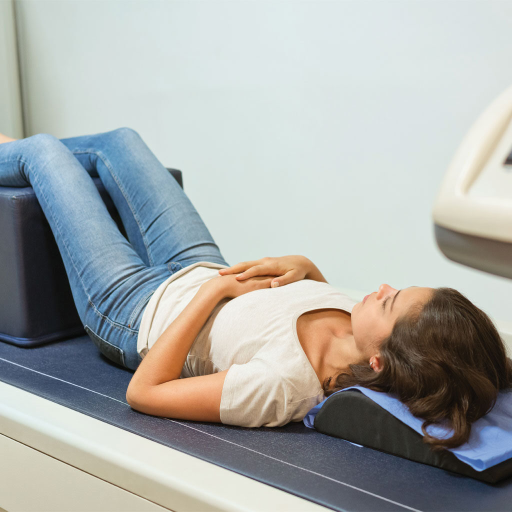 Patient having DEXA Bone Density test